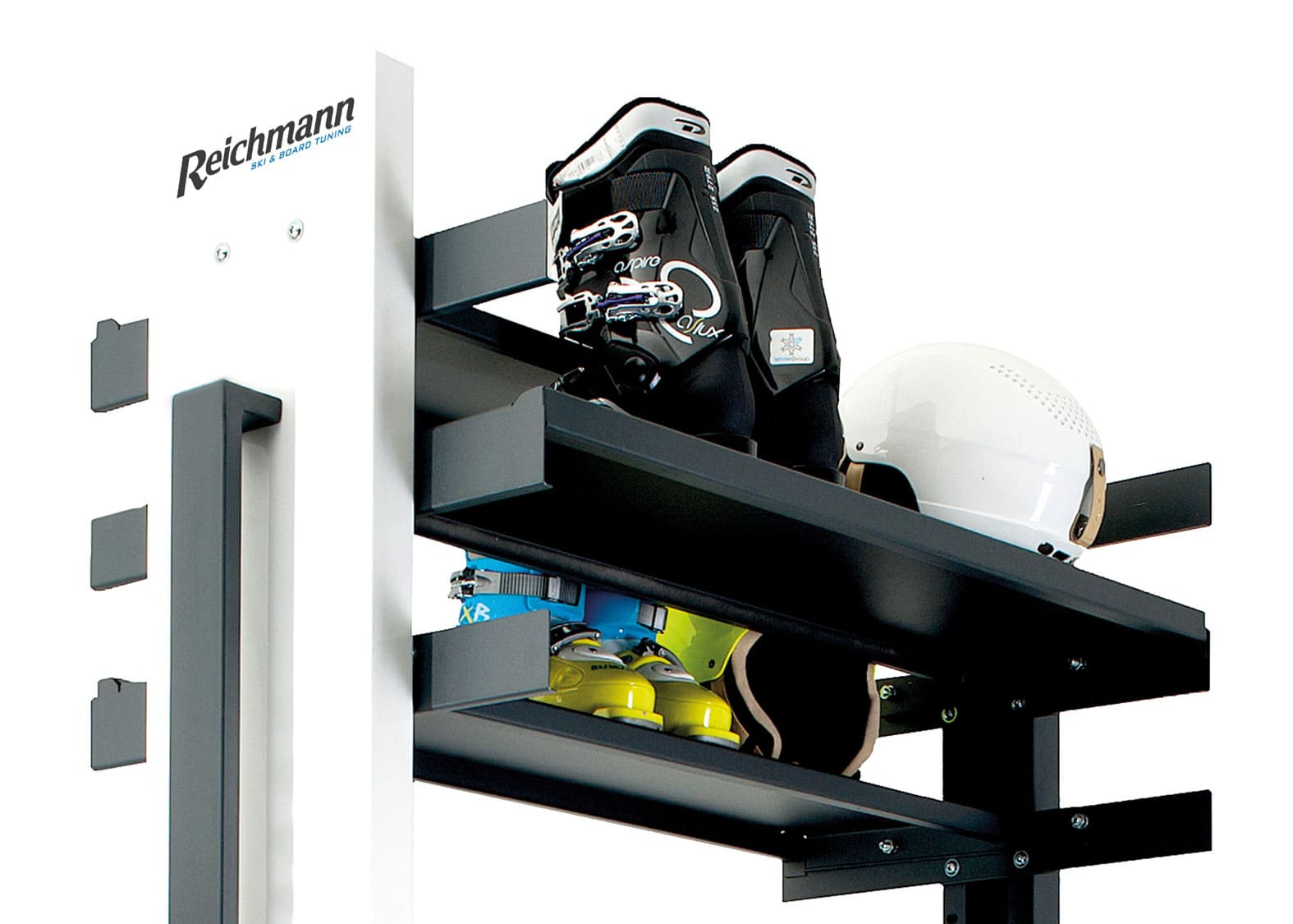 Easy Plus Rack – Universeller Ski und Snowboardständer mit Helmablage